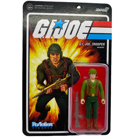 G.I. Joe Super7 3.75" Action Figure Trooper Infantry Pink Skin New Sealed - Picture 1 of 5